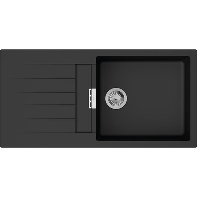 Мийка кухонна Hansgrohe S52, граніт, прямокутник, з крилом, 980х480х190мм, чаша - 1, накладна, S520- Зображення