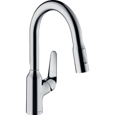 Змішувач для кухні Hansgrohe Focus M42, довж.виливу - 224мм, витяжний, 1важіль, KM180, хром Зображення