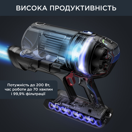 Вертикальний + ручний пилосос (2в1) Rowenta X-Force Flex 14.60 Aqua RH99C0WO Изображение