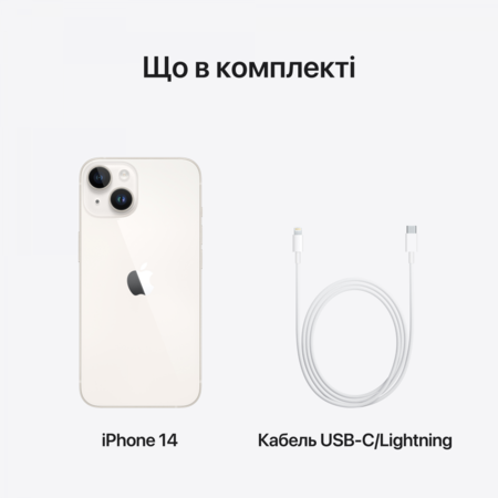 Смартфон Apple iPhone 14 256GB Starlight (MPW43) Изображение