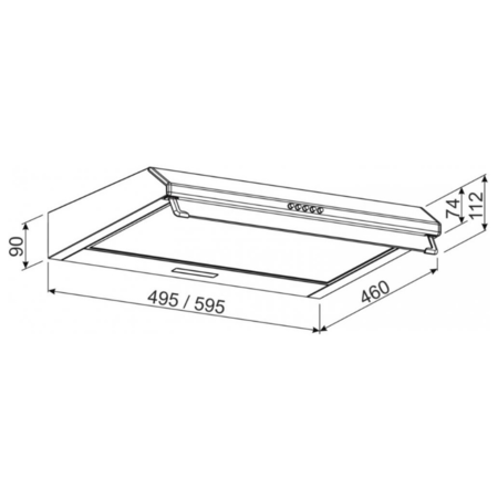 Витяжка пласка Jantar ST I LED 60 WH Изображение