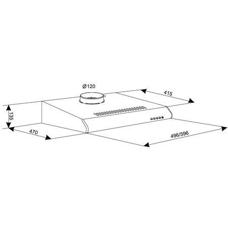 Витяжка пласка Eleyus Line I 60 WH Зображення