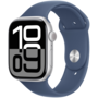 Смарт-годинник Apple Watch Series 10 GPS 46mm Silver Alu. Case w. Denim Sport Band - M/L (MWWM3) Изображение