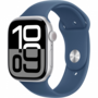 Смарт-годинник Apple Watch Series 10 GPS 46mm Silver Alu. Case w. Denim Sport Band - M/L (MWWM3) Изображение