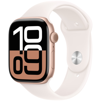 Смарт-годинник Apple Watch Series 10 GPS 42mm Rose Gold Alu. Case w. Light Blush Sport Band - S/M (M Изображение