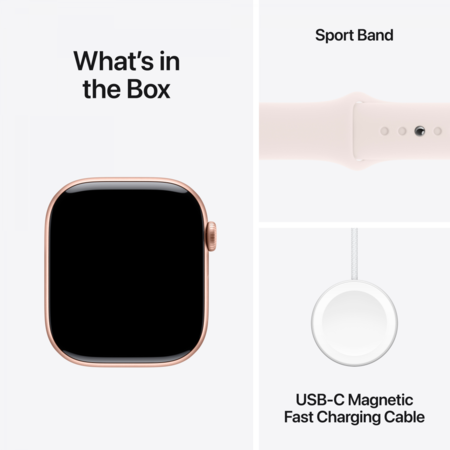 Смарт-годинник Apple Watch Series 10 GPS 42mm Rose Gold Alu. Case w. Light Blush Sport Band - S/M (M Изображение