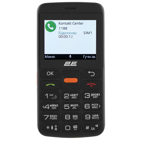 Мобільний телефон (бабусефон) 2E T180 MAX Black (688130251051) Изображение