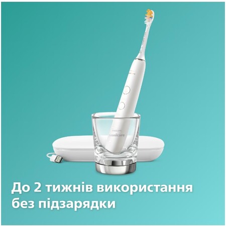 Електрична зубна щітка Philips Sonicare DiamondClean 9000 White HX9911/19 Изображение
