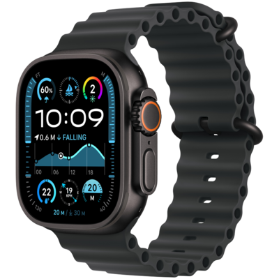 Смарт-годинник Apple Watch Ultra 2 GPS+Cellular 49mm Black Titanium Case w.Black Ocean Band (MX4P3) Изображение