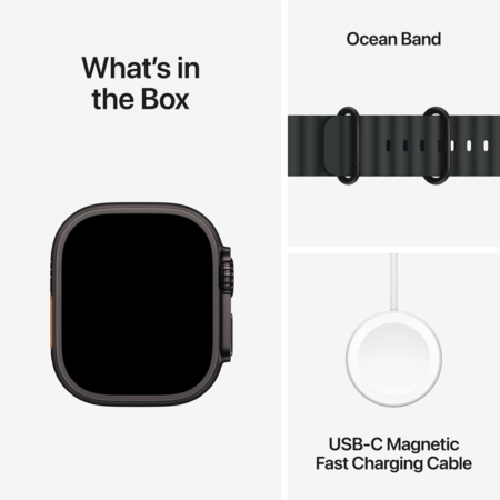 Смарт-годинник Apple Watch Ultra 2 GPS+Cellular 49mm Black Titanium Case w.Black Ocean Band (MX4P3) Изображение
