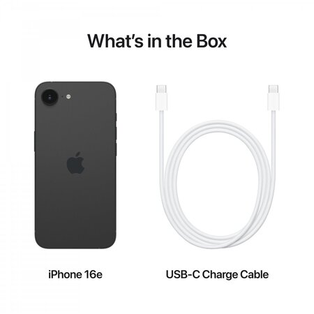 Смартфон Apple iPhone 16e 128GB Black (MD1Q4) Изображение