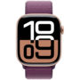 Смарт-годинник Apple Watch Series 10 GPS 46mm Rose Gold Aluminum Case w. Plum Sport Loop (MWWV3) Изображение
