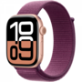 Смарт-годинник Apple Watch Series 10 GPS 46mm Rose Gold Aluminum Case w. Plum Sport Loop (MWWV3) Изображение