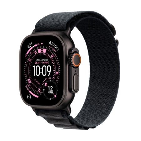 Смарт-годинник Apple Watch Ultra 3 GPS + Cellular 49mm Black Tit. Case w. Black Alpine Loop - Medium Изображение
