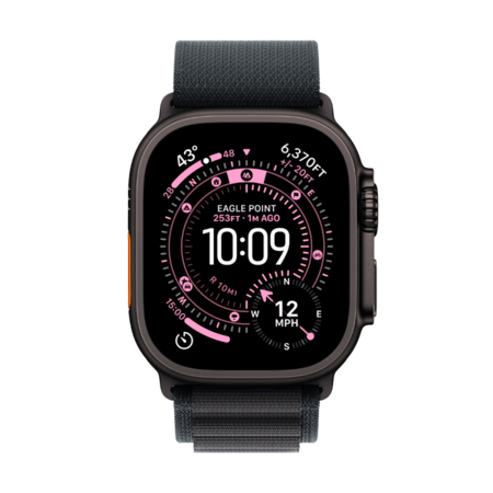 Смарт-годинник Apple Watch Ultra 3 GPS + Cellular 49mm Black Tit. Case w. Black Alpine Loop - Medium Изображение