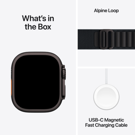 Смарт-годинник Apple Watch Ultra 3 GPS + Cellular 49mm Black Tit. Case w. Black Alpine Loop - Medium Изображение