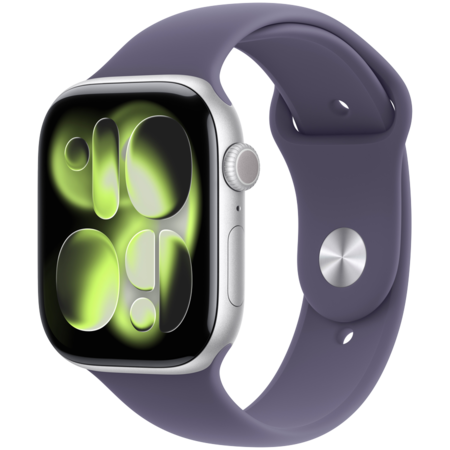 Смарт-годинник Apple Watch Series 11 GPS 46mm Silver Alu. Case w. Purple Fog S. Band - M/L (MEVA4) Изображение
