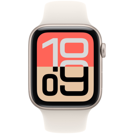 Смарт-годинник Apple Watch SE 3 GPS 44mm Starlight Alu. Case w. Starlight S. Band - S/M (MEHG4) Изображение