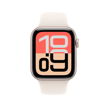 Смарт-годинник Apple Watch SE 3 GPS 44mm Starlight Alu. Case w. Starlight S. Band - M/L (MEHJ4) Изображение