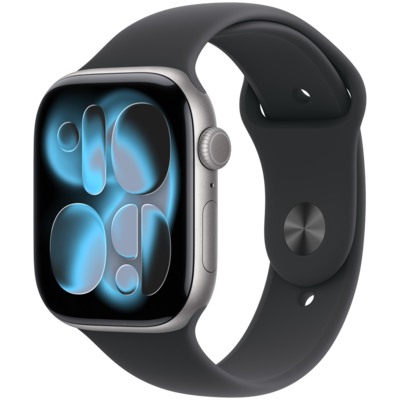 Смарт-годинник Apple Watch Series 11 GPS 46mm Space Grey Alu. Case w. Black S. Band - S/M (MEV04) Зображення