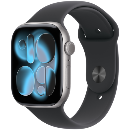 Смарт-годинник Apple Watch Series 11 GPS 46mm Space Grey Alu. Case w. Black S. Band - S/M (MEV04) Изображение