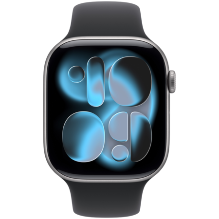 Смарт-годинник Apple Watch Series 11 GPS 46mm Space Grey Alu. Case w. Black S. Band - S/M (MEV04) Зображення