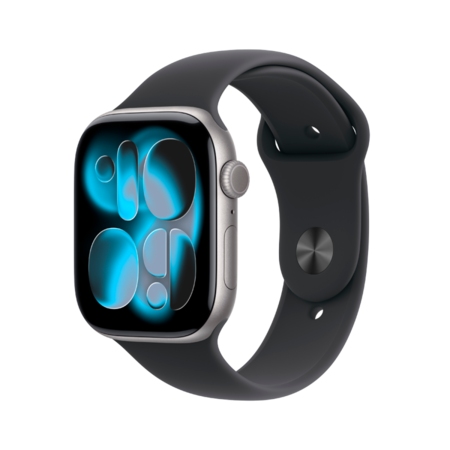 Смарт-годинник Apple Watch Series 11 GPS 46mm Space Grey Alu. Case w. Black S. Band - S/M (MEV04) Зображення