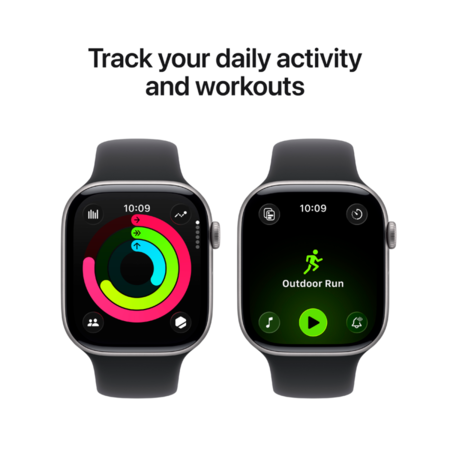 Смарт-годинник Apple Watch Series 11 GPS 46mm Space Grey Alu. Case w. Black S. Band - S/M (MEV04) Зображення