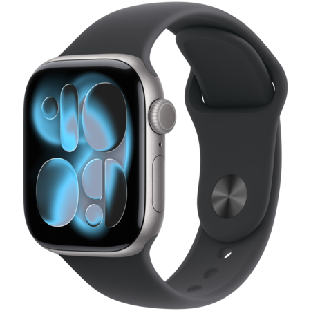 Смарт-годинник Apple Watch Series 11 GPS 42mm Space Grey Alu. Case w. Black S. Band - M/L (MEQX4) Изображение