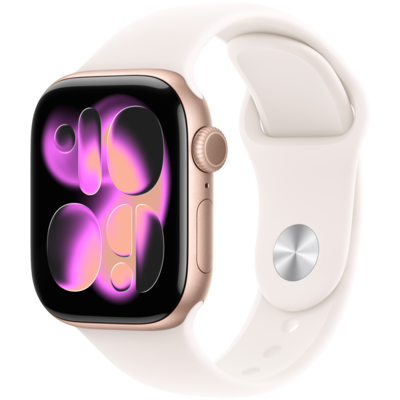 Смарт-годинник Apple Watch Series 11 GPS 42mm Rose Gold Alu.Case w.Light Blush S.Band - M/L (MEU44) Изображение
