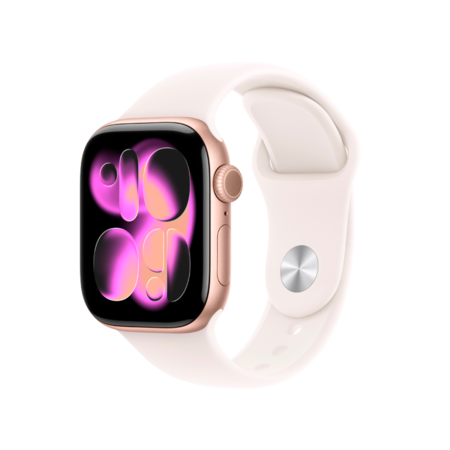 Смарт-годинник Apple Watch Series 11 GPS 42mm Rose Gold Alu.Case w.Light Blush S.Band - M/L (MEU44) Изображение