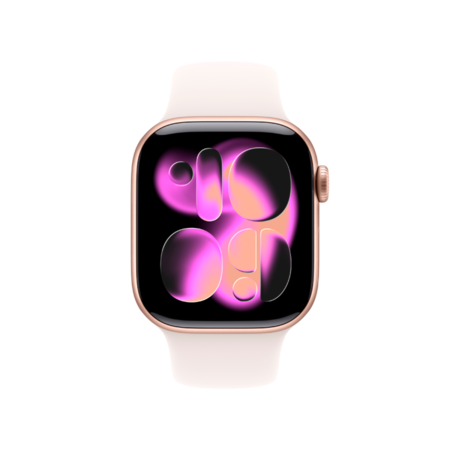 Смарт-годинник Apple Watch Series 11 GPS 42mm Rose Gold Alu.Case w.Light Blush S.Band - M/L (MEU44) Изображение