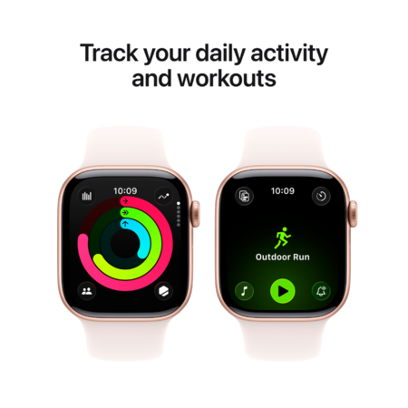 Смарт-годинник Apple Watch Series 11 GPS 42mm Rose Gold Alu.Case w.Light Blush S.Band - M/L (MEU44) Изображение