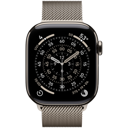 Смарт-годинник Apple Watch Series 11 GPS + Cellular 42mm Natural Tit.Case w.Natural Milanese Loop Изображение