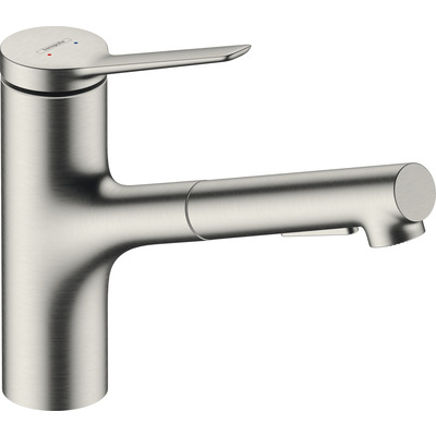 Змішувач для кухні Hansgrohe Zesis M33, довж.виливу - 219мм, витяжний, 1важіль, KM150sBoxlite, сталь Изображение