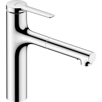 Змішувач для кухні Hansgrohe Zesis M33, довж.виливу - 231мм, витяжний, 1важіль, KM160sBoxlite, хром Зображення