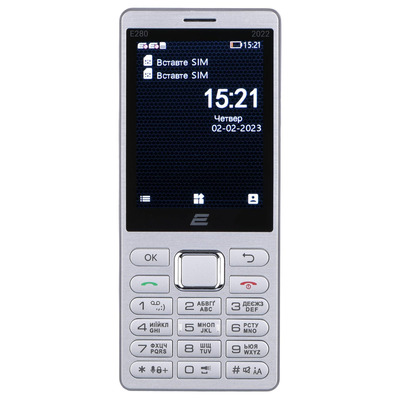 Мобільний телефон 2E E280 2022 Silver (688130245227) Зображення