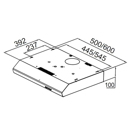 Витяжка пласка Pyramida UX 50 WH Изображение