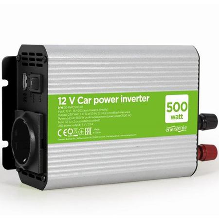 Інвертор напруги EnerGenie EG-PWC500-01 500W Изображение