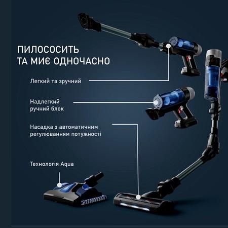 Акумуляторний миючий пилосос Rowenta X-Force 9.6 Aqua Alnimal (RH20C7WO) Изображение