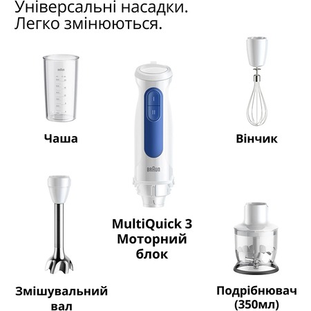 Блендер Braun MQ 30202 M WH Изображение
