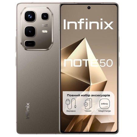 Смартфон Infinix Note 50 X6858 8/256GB Titanium Grey Изображение