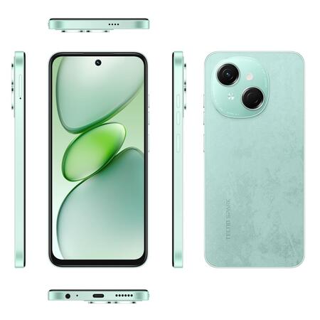 Смартфон Tecno Spark Go 1 (KL4) 3/128GB Magic Skeen Green (4894947050091) Изображение