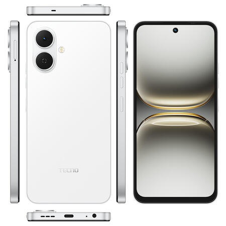 Смартфон Tecno Spark Go 2 (KM4) 3/64GB Veil White (4894947088827) Изображение