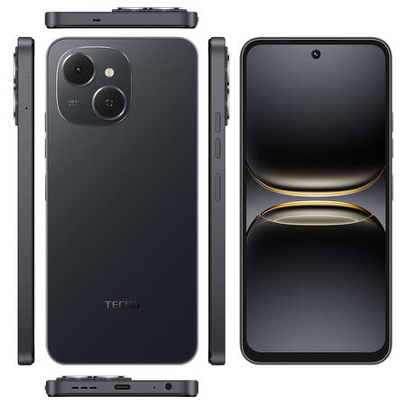 Смартфон Tecno Spark 40C (KM4k) 4/128GB Ink Black (4894947092459) Изображение