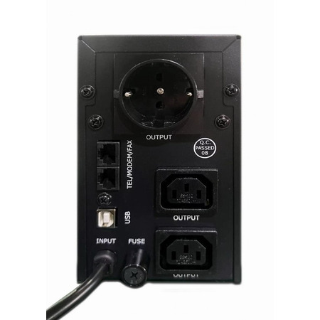 Джерело безперебійного живлення EnerGenie EG-UPS-032 850VA, Line Int., AVR, 2xIEC+1xSchuko, USB, LCD, RJ11 Изображение