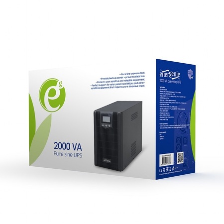Джерело безперебійного живлення EnerGenie EG-UPS-PS2000-01 2000VA, Line Int., AVR, 3xIEC, метал Изображение