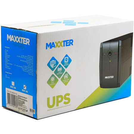 Джерело безребійного живлення Maxxter MX-UPS-B850-02 850VA, AVR, 2xShuko Изображение