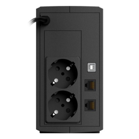 Джерело безперебійного живлення NJOY Keen 600 (UPLI-LI060KU-CG01B) Lin.int., AVR, 2 x евро, USB, пластик Изображение