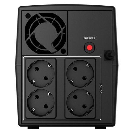 Джерело безперебійного живлення NJOY Keen 1000 (UPLI-LI100KE-CG01B) Lin.int., AVR, 4 x евро, пластик Изображение